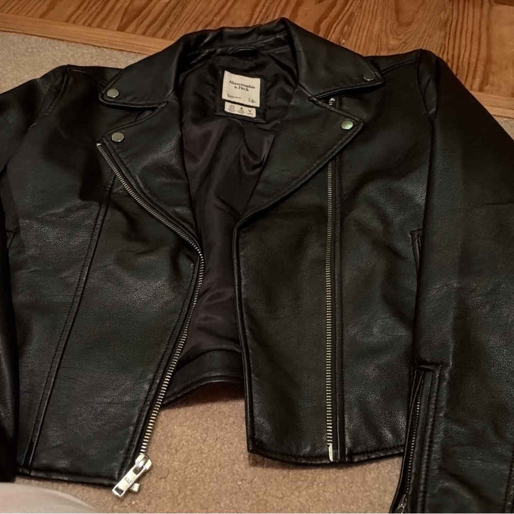 Abercrombie & Fitch Black Leather Jacket